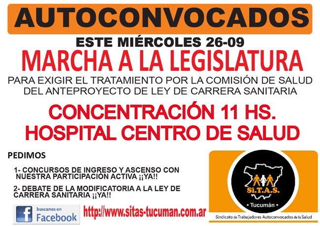 MARCHA A LA LEGISLATURA MIERCOLES 26 A HS 12